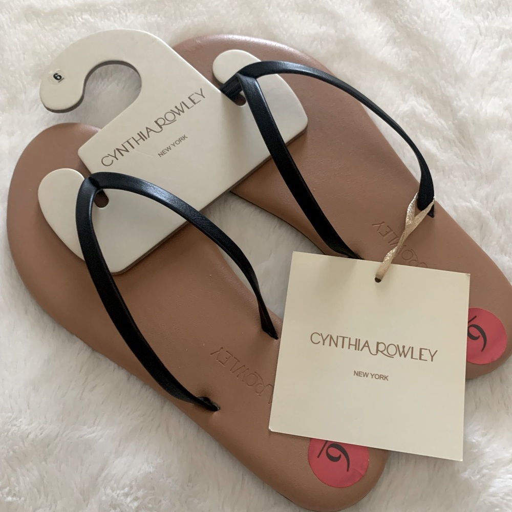 Black Cynthia Rowley Flip Flops